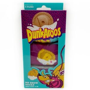 Dunkaroos Womens No Show Socks Retro 90s Snack Kangaroo Colorful Fun Gift Purple